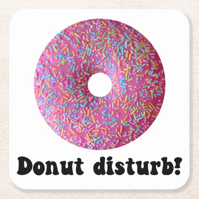 Donut stör underlägg papper kvadrat (Framsidan)