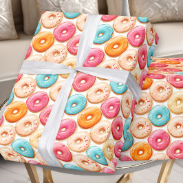 Donut Sweet Colorful Pink Girl Birthday Presentpapper