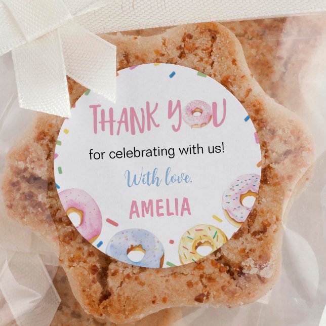 Donut Sweet en Birthday Runt Klistermärke (Skapare uppladdad)