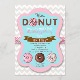 Donut Sweet Födelsedagsfest inbjudan