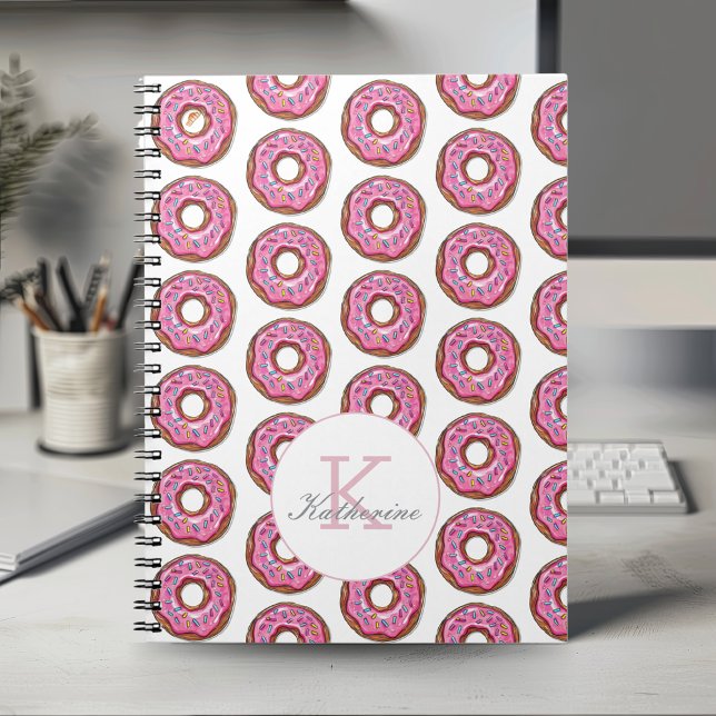 Donut Sweet Girl Sprinkles Mönster eget namn Anteckningsbok (Skapare uppladdad)