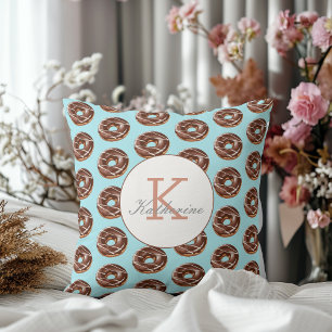 Donut Sweet Girl Sprinkles Mönster eget namn Kudde
