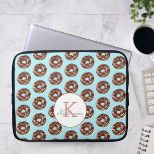 Donut Sweet Girl Sprinkles Mönster eget namn Laptop Fodral