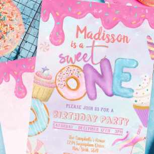 Donut Sweet One-inbjudan Inbjudningar
