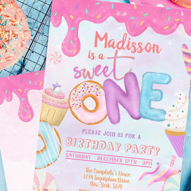 Donut Sweet One-inbjudan Inbjudningar (Skapare uppladdad)
