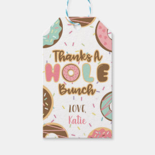 Donut Tack för en favorittagg för Hål-Bunch Presentetikett