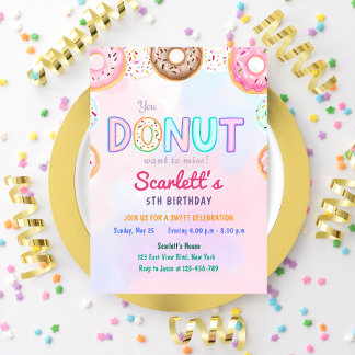 Donut ThBäste Födelsedagsfest inbjudan 5