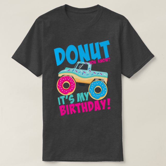 Donut Theme Födelsedagsfest Itx27s Min födelsedags T Shirt (Design framsida)