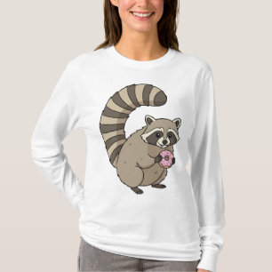 Donut Thief Raccoon T-Shirt