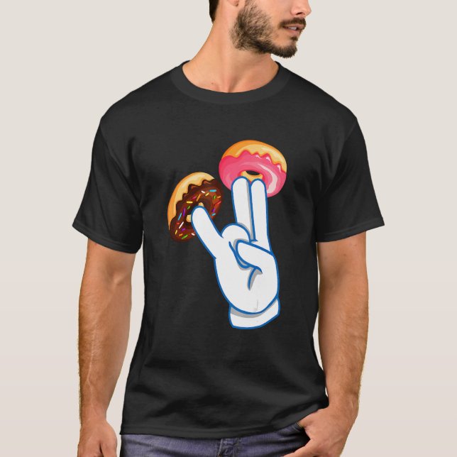 Donut två i Rosa Shocker Manar Kvinnor T Shirt (Framsida)
