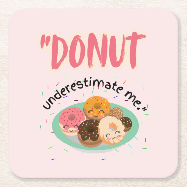 DONUT UNDER UPPSKATTNING UNDERLÄGG PAPPER KVADRAT (Framsidan)