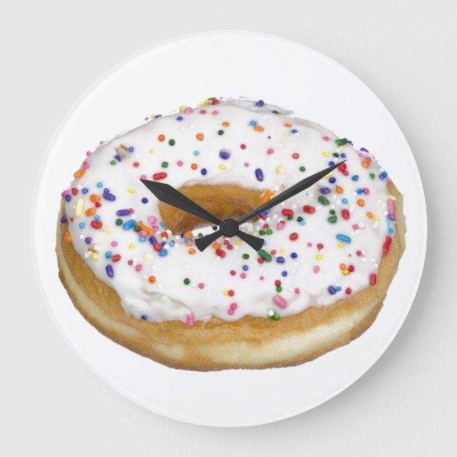 DONUT-väggklocka för köket Stor Klocka (Framsida)