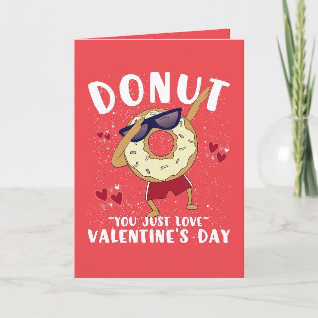 Donut Valentines day vykort (Framsida)