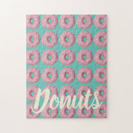 Donut Vegan Mönster för Vegetarian Sweet Tooth Pussel