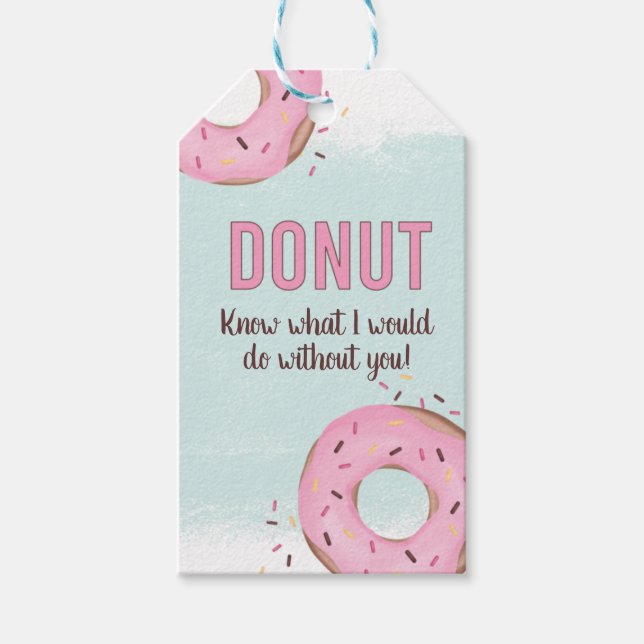 Donut vet vad jag skulle göra utan dig presentetikett (Framsidan)