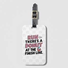 Donut vid Avsluta Line Funny Fitness Motivation Bagagebricka
