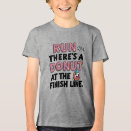 Donut vid Avsluta Line Funny Fitness Motivation T Shirt