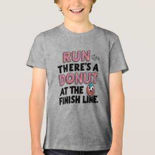 Donut vid Avsluta Line Funny Fitness Motivation T Shirt