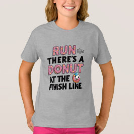 Donut vid Avsluta Line Funny Fitness Motivation T Shirt