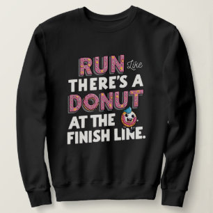 Donut vid Avsluta Line Funny Fitness Motivation T Shirt