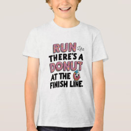 Donut vid Avsluta Line Funny Fitness Motivation T Shirt