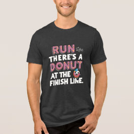 Donut vid Avsluta Line Funny Fitness Motivation T Shirt