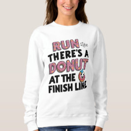 Donut vid Avsluta Line Funny Fitness Motivation T Shirt