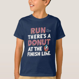 Donut vid Avsluta Line Funny Fitness Motivation T Shirt