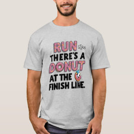 Donut vid Avsluta Line Funny Fitness Resolution T Shirt