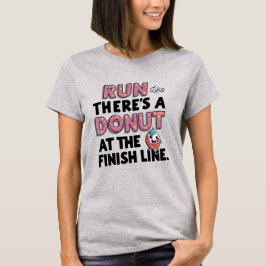 Donut vid Avsluta Line Funny Fitness Resolution T Shirt