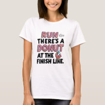 Donut vid Avsluta Line Funny Fitness Resolution