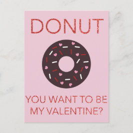 Donut, vill du vara min Valentine? Funny vykort