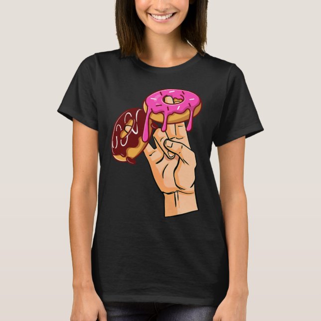 Donut Vuxen Joke Meme Manar Pappa Far's Day T Shirt (Framsida)