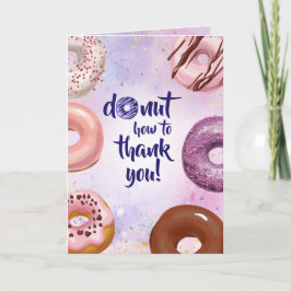 Donut Watercolor, Tack Kort
