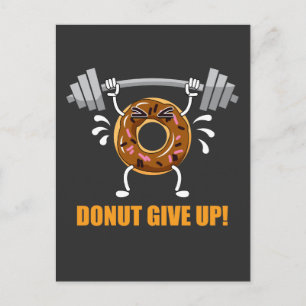 Donut Weight Lyfts Fitness Gym Tshirt Donut Vykort