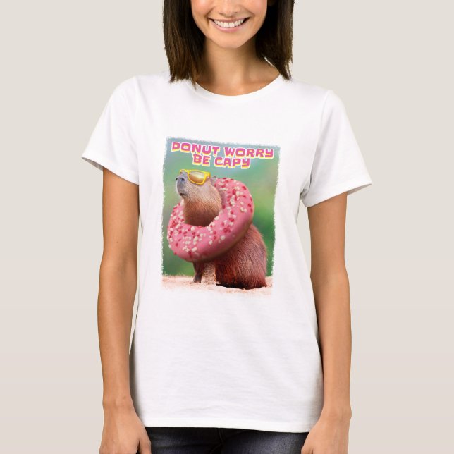 Donut Worry BE Capy T Shirt (Framsida)