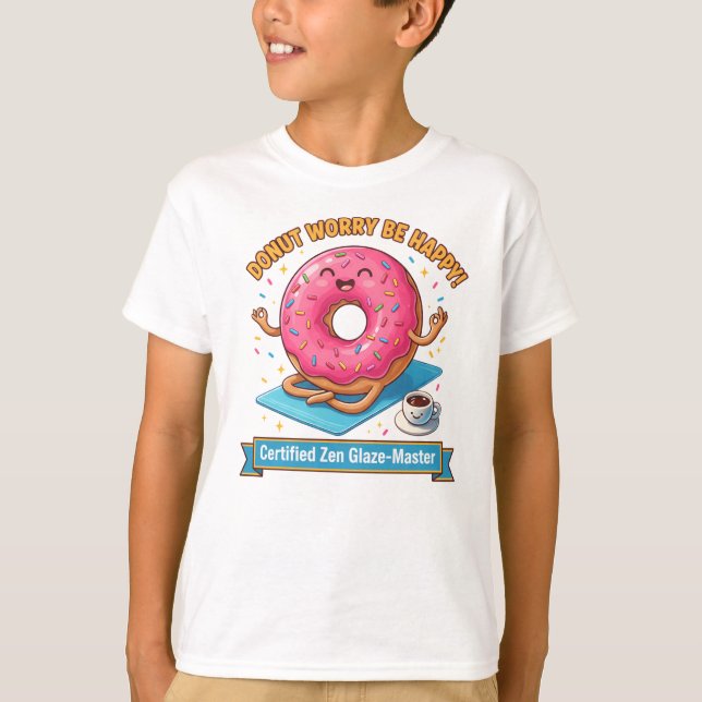 Donut Worry Be Happy – Mindful Treat Tee (Framsida)