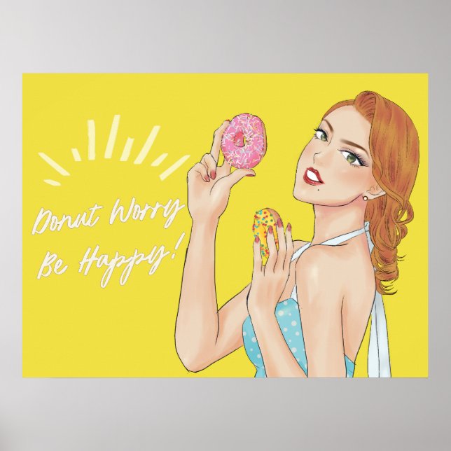 Donut Worry, Be Happy Poster (Framsidan)