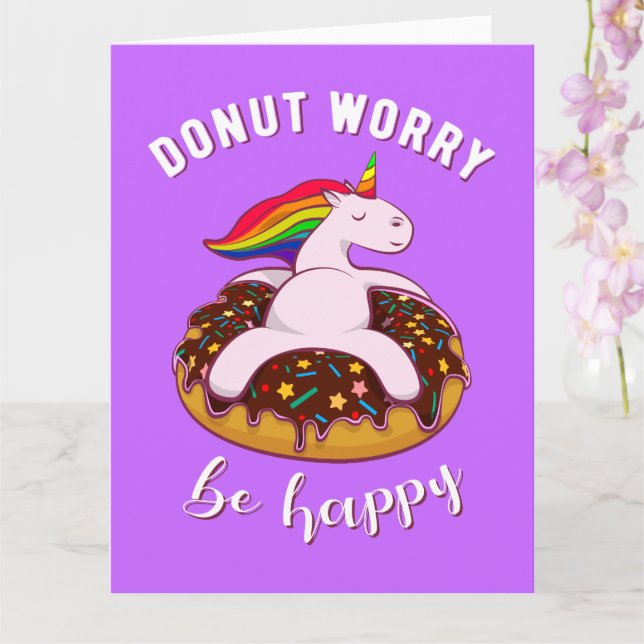 Donut Worry BE Lycklig I Kort (Orkide)