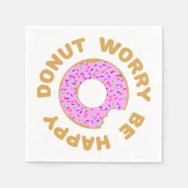 Donut Worry BE Lycklig Pappersservett