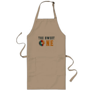 Donut Worry Beige Apron Retro Rainbow Långt Förkläde