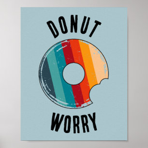 Donut Worry Grönt Poster