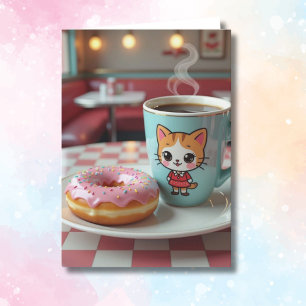 Donut Worry, var Lycklig Cute Food Pun Kort