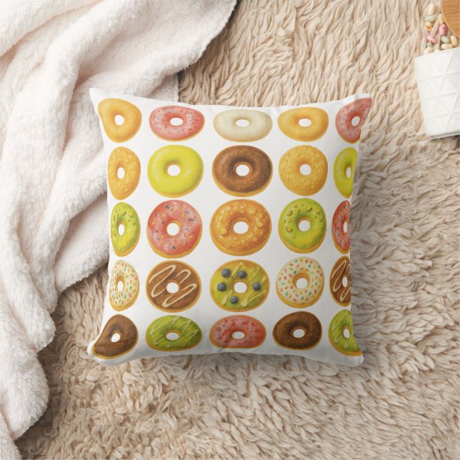 Donut Worry, var Lycklig! Kudde (Filt)