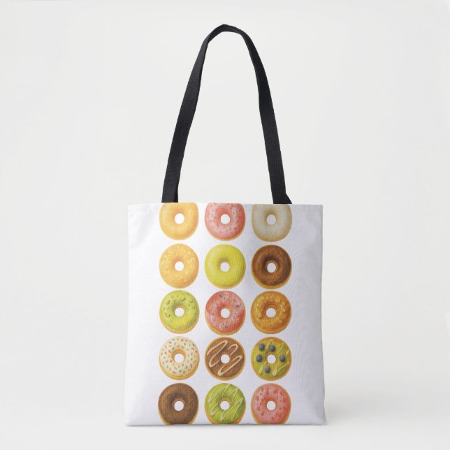 Donut Worry, var Lycklig! Tygkasse (Framsida)