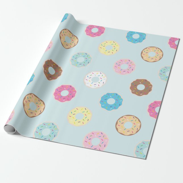 Donut Wrapping Papper Presentpapper (Utrullad)