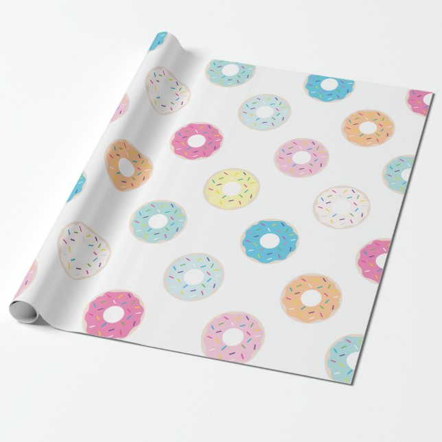 Donut Wrapping Papper Presentpapper (Utrullad)