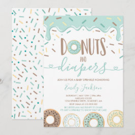 Donuts and Diaper Baby Sprinkle-inbjudan Inbjudningar