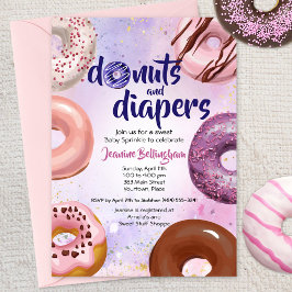 Donuts and Diaper Baby Sprinkle Shower Inbjudningar