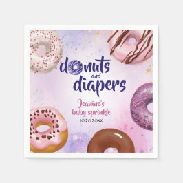 Donuts and Diaper Baby Sprinkle Shower Pappersservett